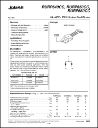 Click here to download RURP660CC Datasheet