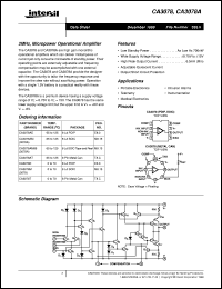 Click here to download CA3078A Datasheet