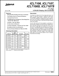 Click here to download ICL7106CPL Datasheet
