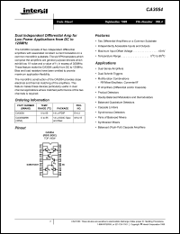 Click here to download CA3054M96 Datasheet