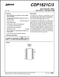 Click here to download CDP1821C3 Datasheet