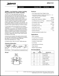 Click here to download HFA1113EVAL Datasheet