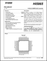 Click here to download HI5865IN Datasheet