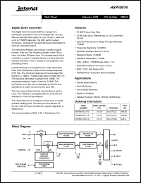 Click here to download HSP50016GC-52 Datasheet