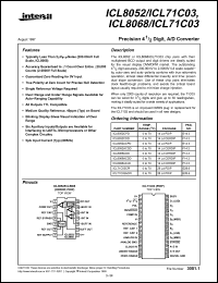 Click here to download ICL71C03 Datasheet
