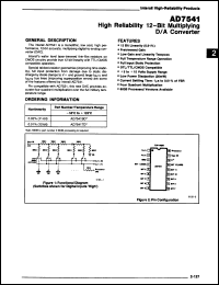 Click here to download AD7541/W Datasheet