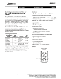 Click here to download CA3054MZ Datasheet