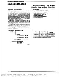 Click here to download ICL8023MJA Datasheet