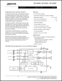 Click here to download ISL54001 Datasheet