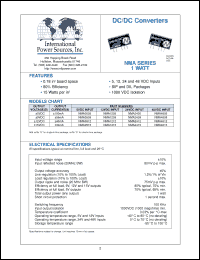 Click here to download NMA4805D Datasheet