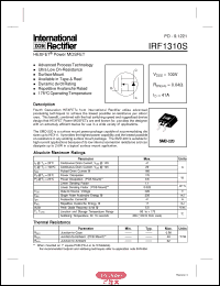 Click here to download IRF1310S Datasheet