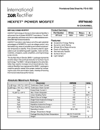 Click here to download IRFN440 Datasheet