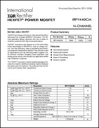 Click here to download IRFY440 Datasheet