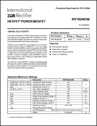 Click here to download IRFY9240CM Datasheet