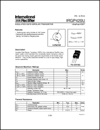 Click here to download IRGP420 Datasheet