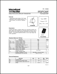 Click here to download IRGPC50 Datasheet