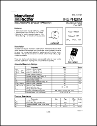 Click here to download IRGPH20 Datasheet