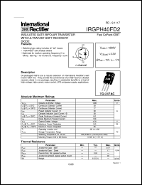 Click here to download IRGPH40FD2 Datasheet