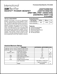 Click here to download JANTXV2N6782 Datasheet