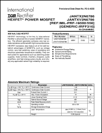 Click here to download JANTXV2N6786 Datasheet