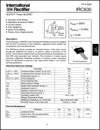 Click here to download IRC630 Datasheet