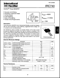 Click here to download IRC740 Datasheet