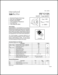 Click here to download IRF1010N Datasheet