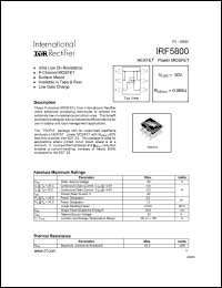 Click here to download IRF5800 Datasheet