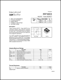 Click here to download IRF5803 Datasheet