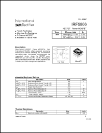 Click here to download IRF5806 Datasheet