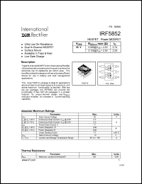 Click here to download IRF5852 Datasheet