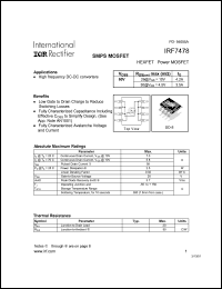 Click here to download IRF7478 Datasheet