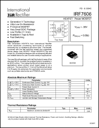 Click here to download IRF7606 Datasheet