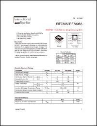Click here to download IRF7805 Datasheet