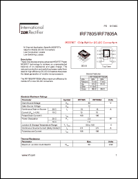 Click here to download IRF7805A Datasheet