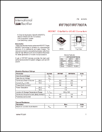 Click here to download IRF7807 Datasheet