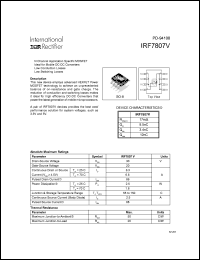 Click here to download IRF7807V Datasheet