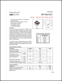 Click here to download IRF7807VD1 Datasheet