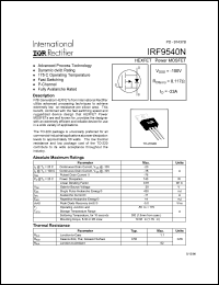 Click here to download IRF9540N Datasheet