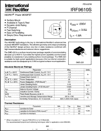 Click here to download IRF9610S Datasheet