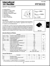 Click here to download IRF9630S Datasheet