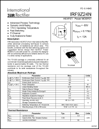 Click here to download IRF9Z24 Datasheet