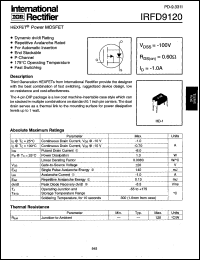 Click here to download IRFD9120 Datasheet