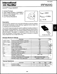 Click here to download IRFI620G Datasheet