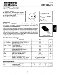 Click here to download IRFI644G Datasheet