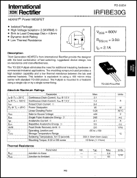 Click here to download IRFIBE30 Datasheet