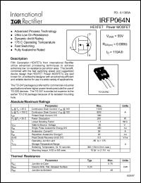 Click here to download IRFP064N Datasheet