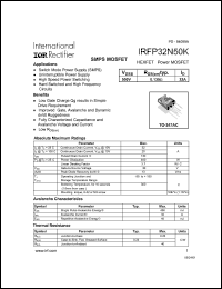 Click here to download IRFP32N50 Datasheet