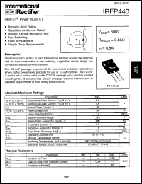 Click here to download IRFP440 Datasheet