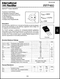 Click here to download IRFP460 Datasheet